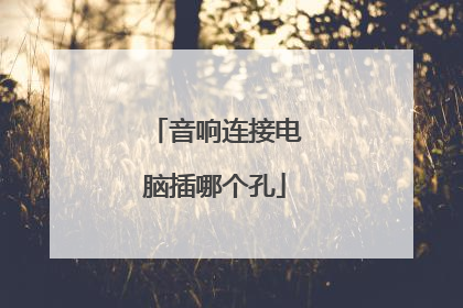 音响连接电脑插哪个孔