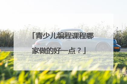 青少儿编程课程哪家做的好一点?