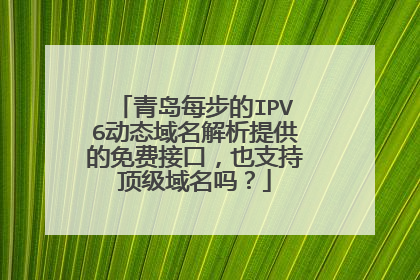 青岛每步的IPV6动态域名解析提供的免费接口,也支持顶级域名吗?