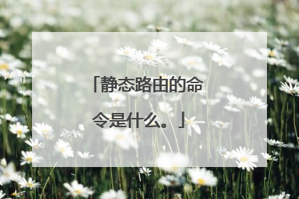 静态路由的命令是什么。