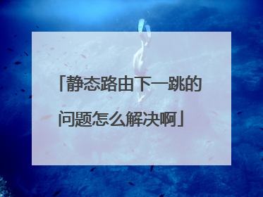 静态路由下一跳的问题怎么解决啊