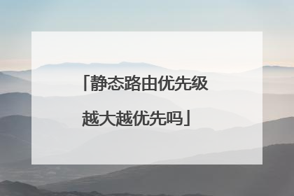静态路由优先级越大越优先吗