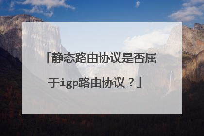 静态路由协议是否属于igp路由协议？