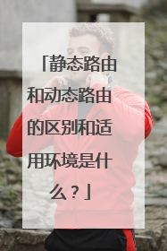 静态路由和动态路由的区别和适用环境是什么？
