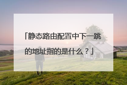 静态路由配置中下一跳的地址指的是什么？