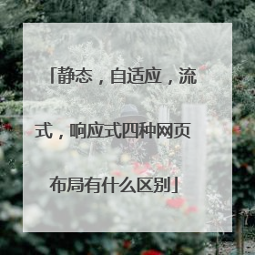 静态，自适应，流式，响应式四种网页布局有什么区别