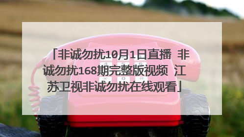 非诚勿扰10月1日直播 非诚勿扰168期完整版视频 江苏卫视非诚勿扰在线观看