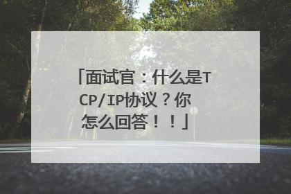面试官：什么是TCP/IP协议？你怎么回答！！