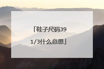 鞋子尺码39 1/3什么意思
