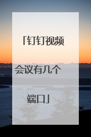 钉钉视频会议有几个端口