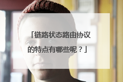 链路状态路由协议的特点有哪些呢?