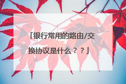 银行常用的路由/交换协议是什么？？