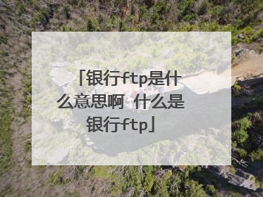 银行ftp是什么意思啊 什么是银行ftp