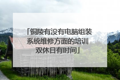 铜陵有没有电脑组装 系统维修方面的培训 双休日有时间