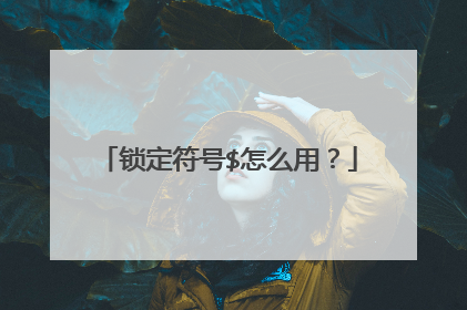 锁定符号$怎么用？