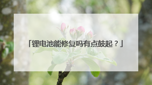 锂电池能修复吗有点鼓起?