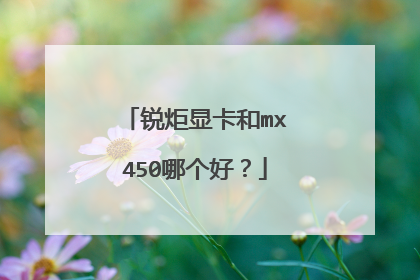 锐炬显卡和mx450哪个好?