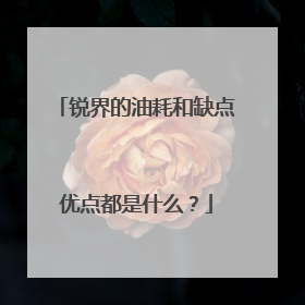 锐界的油耗和缺点优点都是什么？