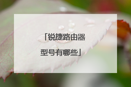 锐捷路由器型号有哪些