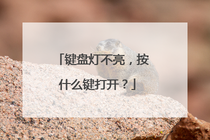 键盘灯不亮，按什么键打开？