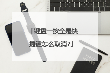 键盘一按全是快捷键怎么取消?