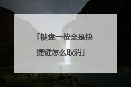 键盘一按全是快捷键怎么取消