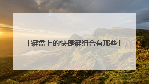 键盘上的快捷键组合有那些