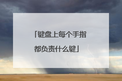 键盘上每个手指都负责什么键