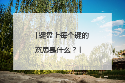 键盘上每个键的意思是什么？