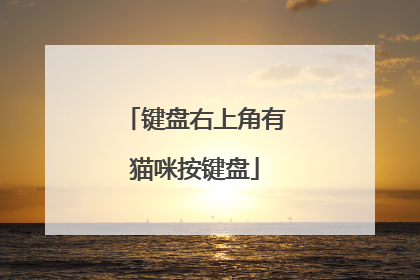 键盘右上角有猫咪按键盘