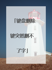 键盘删除键突然删不了字