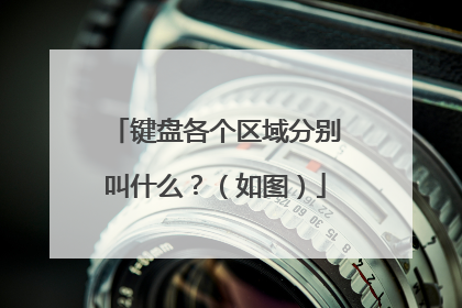 键盘各个区域分别叫什么?(如图)