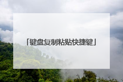 键盘复制粘贴快捷键