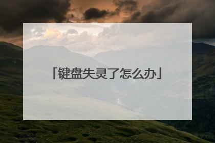 键盘失灵了怎么办