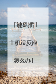 键盘插上主机没反应怎么办