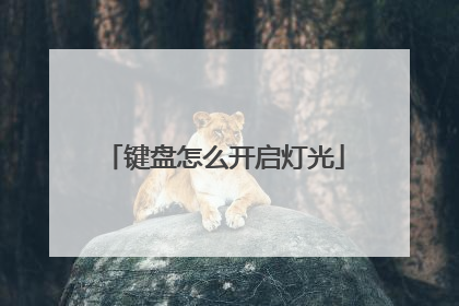 键盘怎么开启灯光