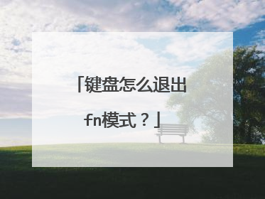 键盘怎么退出fn模式？