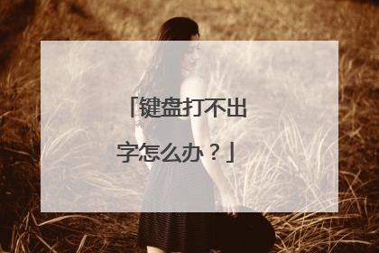 键盘打不出字怎么办？