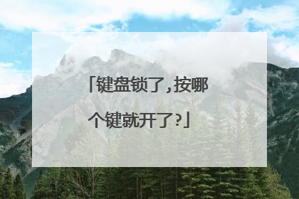 键盘锁了,按哪个键就开了?