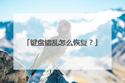 键盘错乱怎么恢复？