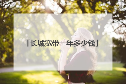 长城宽带一年多少钱