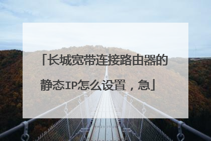 长城宽带连接路由器的静态IP怎么设置，急