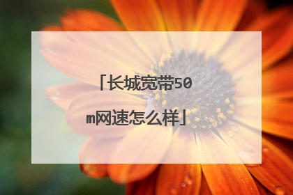长城宽带50m网速怎么样