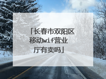 长春市双阳区移动wif营业厅有卖吗