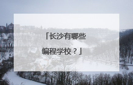 长沙有哪些编程学校？