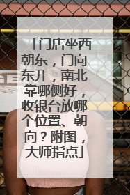 门店坐西朝东,门向东开,南北靠哪侧好,收银台放哪个位置、朝向?附图,大师指点