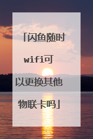 闪鱼随时wifi可以更换其他物联卡吗