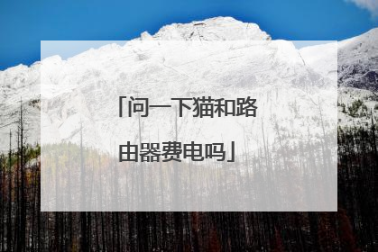 问一下猫和路由器费电吗