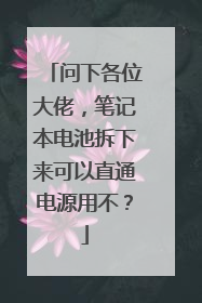 问下各位大佬,笔记本电池拆下来可以直通电源用不?