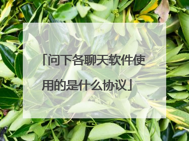 问下各聊天软件使用的是什么协议